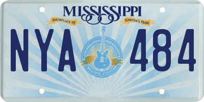 MS license plate NYA484