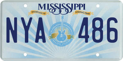 MS license plate NYA486