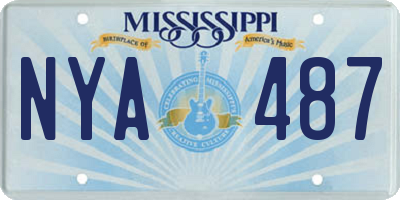 MS license plate NYA487