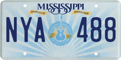 MS license plate NYA488