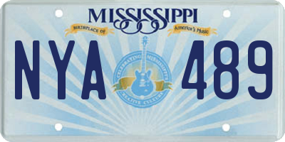 MS license plate NYA489