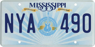 MS license plate NYA490