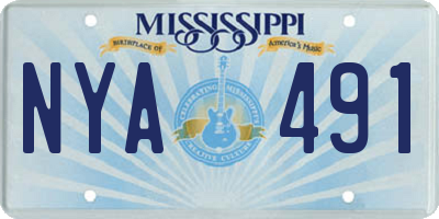 MS license plate NYA491