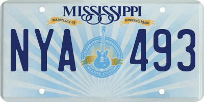 MS license plate NYA493