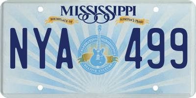 MS license plate NYA499