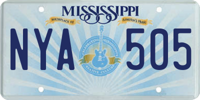 MS license plate NYA505
