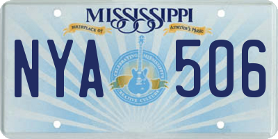 MS license plate NYA506