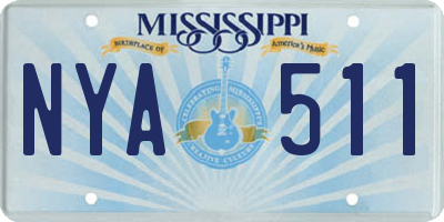 MS license plate NYA511