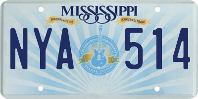 MS license plate NYA514