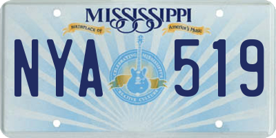 MS license plate NYA519