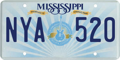MS license plate NYA520