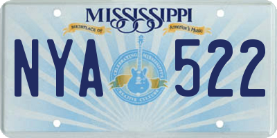 MS license plate NYA522