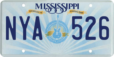 MS license plate NYA526