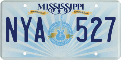 MS license plate NYA527