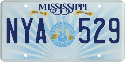 MS license plate NYA529