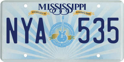 MS license plate NYA535