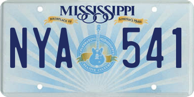 MS license plate NYA541