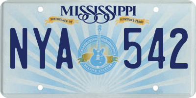 MS license plate NYA542