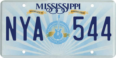 MS license plate NYA544