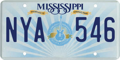 MS license plate NYA546