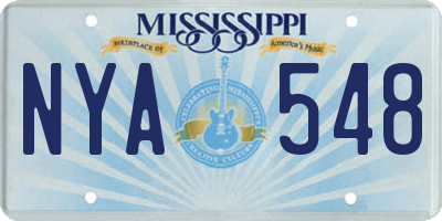 MS license plate NYA548