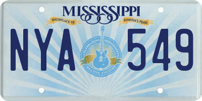 MS license plate NYA549
