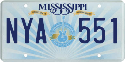 MS license plate NYA551