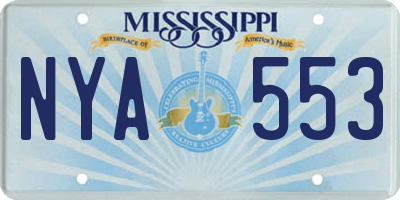 MS license plate NYA553