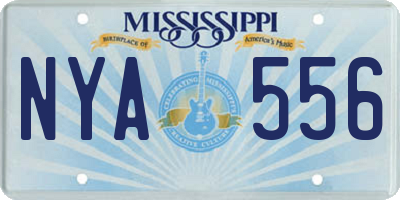 MS license plate NYA556