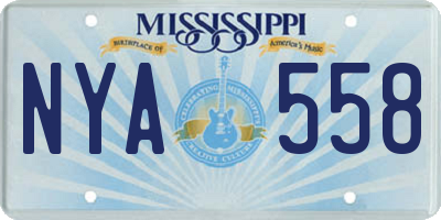 MS license plate NYA558