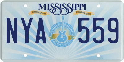 MS license plate NYA559