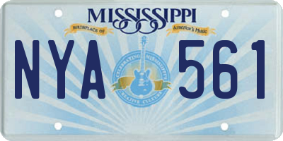 MS license plate NYA561