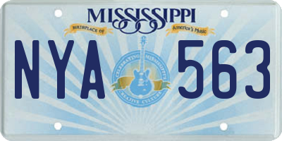 MS license plate NYA563
