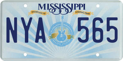 MS license plate NYA565