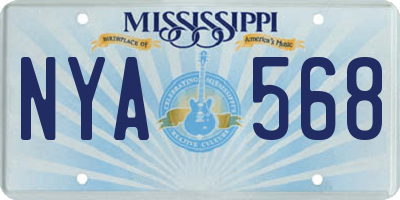 MS license plate NYA568