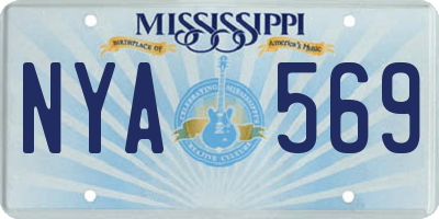 MS license plate NYA569