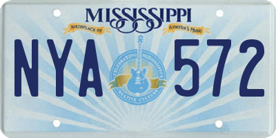 MS license plate NYA572