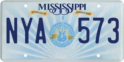 MS license plate NYA573