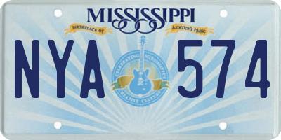 MS license plate NYA574