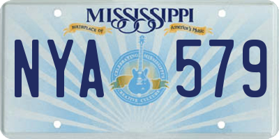 MS license plate NYA579