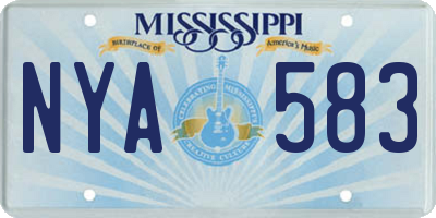 MS license plate NYA583