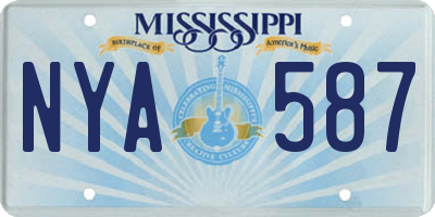 MS license plate NYA587
