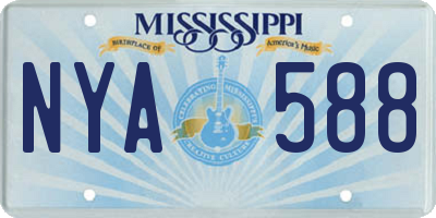 MS license plate NYA588