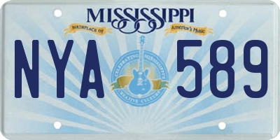MS license plate NYA589