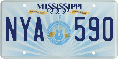 MS license plate NYA590