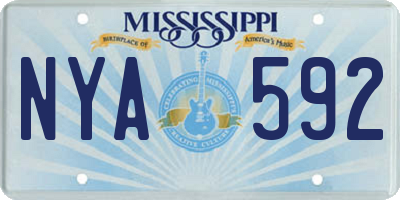 MS license plate NYA592