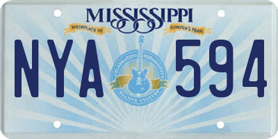 MS license plate NYA594