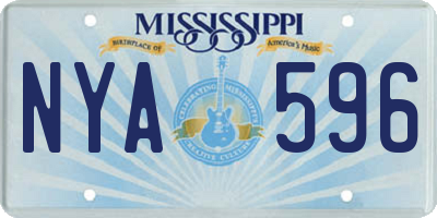MS license plate NYA596