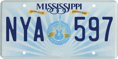 MS license plate NYA597