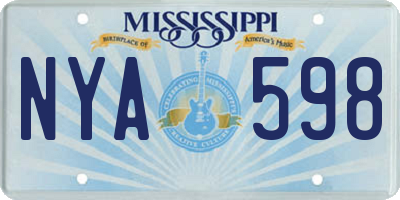 MS license plate NYA598